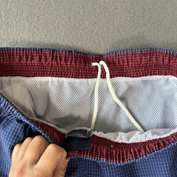 Vtg Majestic Sport Mens Shorts Swimsuit Beach Tanks Blue Lined 30 Drawstring 90s - Picture 11 of 13